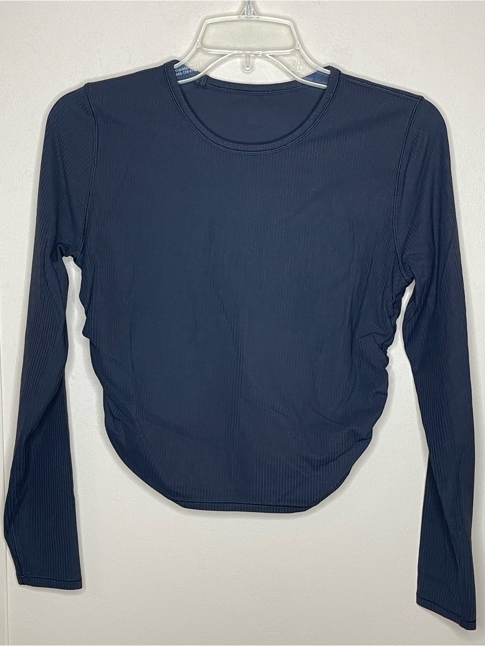 Lululemon All It Takes Ribbed Nulu Long-Sleeve Shirt Black Cropped Size 6 EUC